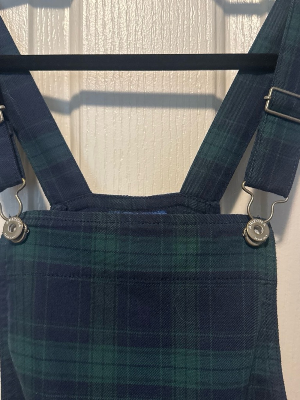 Green and Navy Tartan Overalls